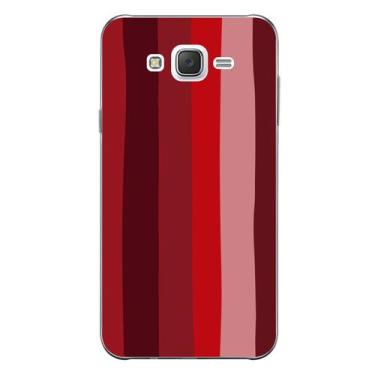 Imagem de Capa Case Capinha Samsung Galaxy  J7 Arco Iris Vermelho - Showcase