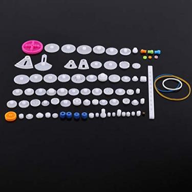 Imagem de Kit de pacote de engrenagens de pl¨¢stico,conjunto de minhocas de polia de engrenagens de pl¨¢stico Conjunto de engrenagens de coroa Conjunto de engrenagens de motor de rob? DIY(85 Kinds), Kits de
