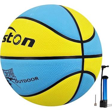 Imagem de Senston Bola de basquete de 73 cm, bola de basquete de borracha, tamanho oficial, 7, bola de basquete com bomba