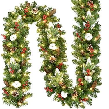 Imagem de Belas Guirlandas de outono para porta da frente, a bateria, guirlanda de natal criativa com luz led de 7,5 m/25 pés, guirlanda para decoração de lareira diverso