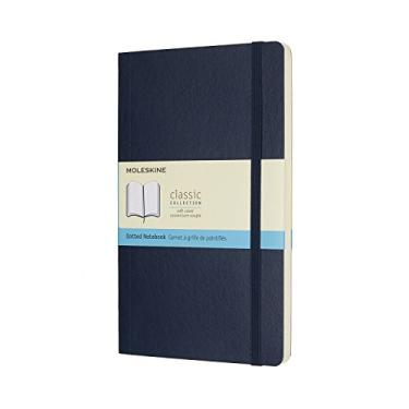 Imagem de Caderno Moleskine QP619B20, caderno clássico, capa macia, grade de bolinhas, grande, azul safira