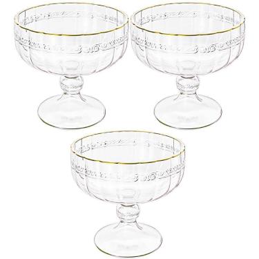 Imagem de Taça de Sobremesa em Cristal Imperial Fio de Ouro 200mL 3 peças - Lyor