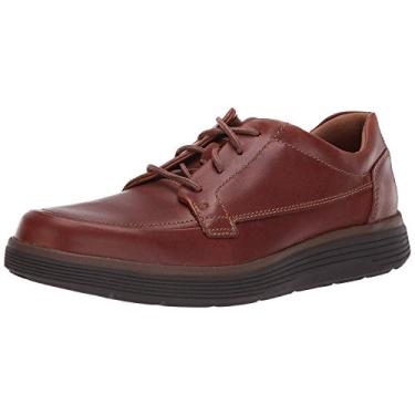 Imagem de Clarks Sapato Oxford masculino de couro com cadarço, Couro marrom escuro, 7