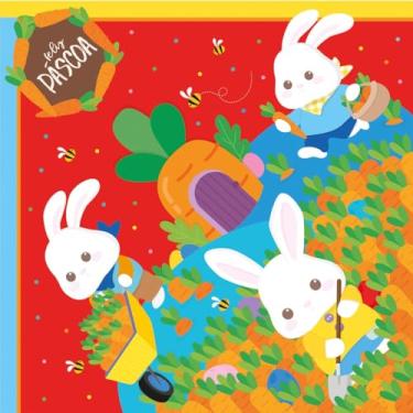 Imagem de Embalagem para Ovo de Páscoa, 32 X 32 cm, Horta Feliz Vermelho, Embalagem com 25 Unidades, Cromus