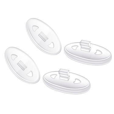 Imagem de Mryok 2 pares de protetores de nariz de reposição para óculos de sol Oakley Restless – transparente e transparente