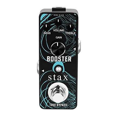 Imagem de Stax Pedal de alto ganho para guitarra Clean Booster Pedal Amplify Pedal Clean Boost Hidratação Efeitos sonoros originais: 20dB + Clean Boost com ± 15db EQ de 2 bandas com design compacto de tamanho