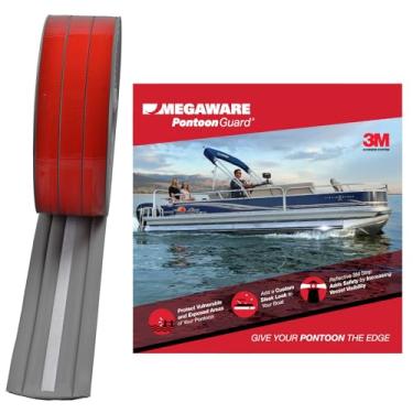 Imagem de MEGAWARE KEELGUARD Pontoonguard – Pontão de barco e para-choques de madeira (kit de 12 metros – Pontão de até 7,5 metros, cinza)