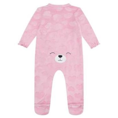 Imagem de Macacão Bebê Menina Plush Coração Rosa Kukiê-Feminino
