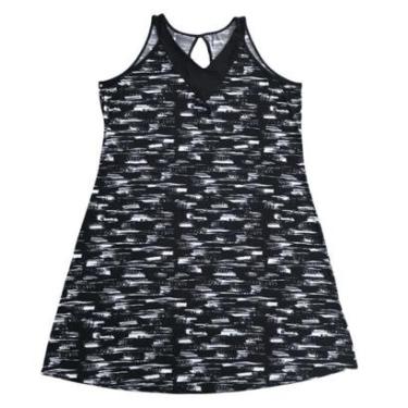 Imagem de Vestido Liganete Estampado Cavado Gola V Detalhe Gota Atrás-Feminino