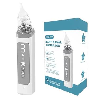 Imagem de Aspirador nasal elétrico para bebê aspirador de nariz automático para bebês 3 níveis de sucção bateria embutida de baixo ruído com música calmante 3 peças pontas de sucção de silicone