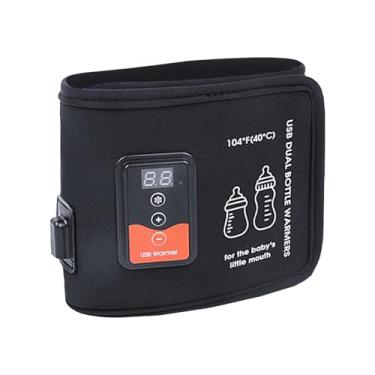 Imagem de Almencla Aquecedor de mamadeira, aquecedor de leite para gêmeos, capa de armazenamento USB, aquecedor de bolsa para uso diário, compras, carro, viagem, uso externo, interno