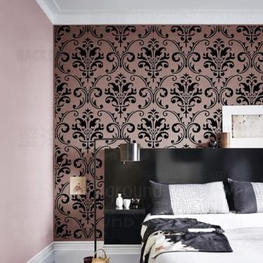 Imagem de Estêncil de 43 cm Damasco Vintage Retrô Luxo Estêncil Tinta Mandala Grande para Paredes Grande Decoração Modelo de Móveis Nicho Piso de Parede Azulejo Molduras Modelos para as Sementes Reutilizáveis