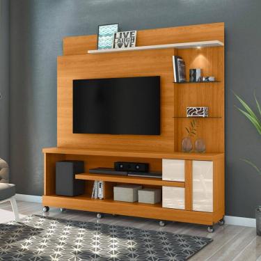 Imagem de Estante home para TV até 55 Polegadas com Rodizio LED Alan Madetec