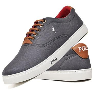 Imagem de Sapatenis Masculino Casual Confortável e Macio, Polo Blu (Cinza, BR, Adulto, Numérico, 44)