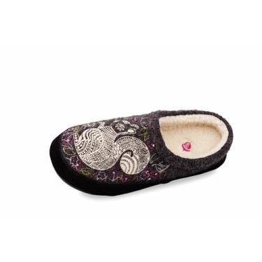 Imagem de Acorn Chinelo feminino com forro berbere, revestimento de camurça e sola durável antiderrapante para uso interno/externo, Esquilo cinza, 5-6