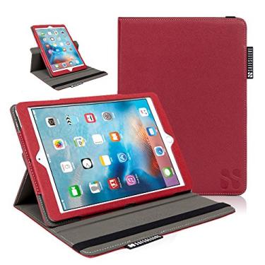 Imagem de SafeSleeve Capa de proteção contra radiação EMF para tablet: capa com bloqueio de radiação EMF para iPad 5ª geração, iPad Air, iPad Air 2 e iPad Pro 9.7, à prova de choque para mulheres e homens (vermelha)