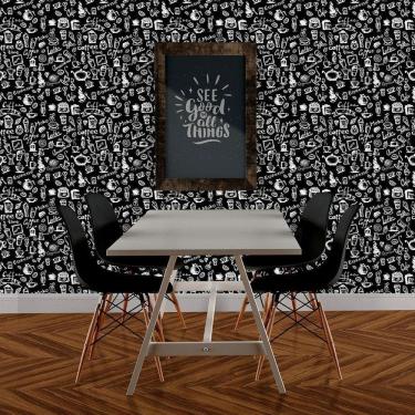 Imagem de Papel De Parede Casual Coffee Auto Colante 3M