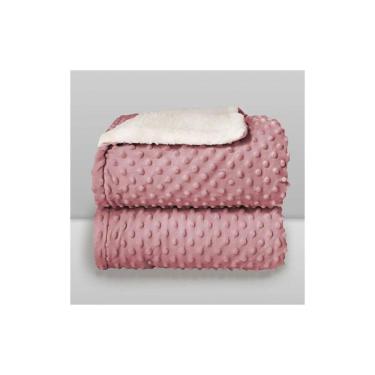 Imagem de Cobertor Donna Laço Bebê Plush com Sherpa Dots Bolinhas