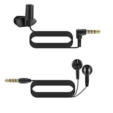 Imagem de Fone de ouvido e microfone externo para gravador de voz aiworth E36