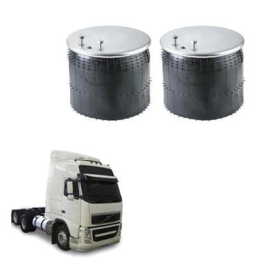 Imagem de Kit Bolsa De Ar Suspensao Eixo Tracao Volvo Fh Nh Completa - Suspentec