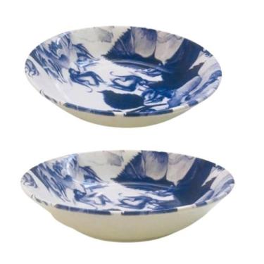 Imagem de Prato Fundo Floral Azul 21,6cm 6un Cim Toys 