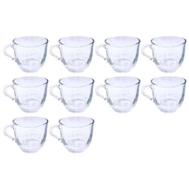 Imagem de 10 Xícaras De Chá 150ml Vidro Praticasa Transparente