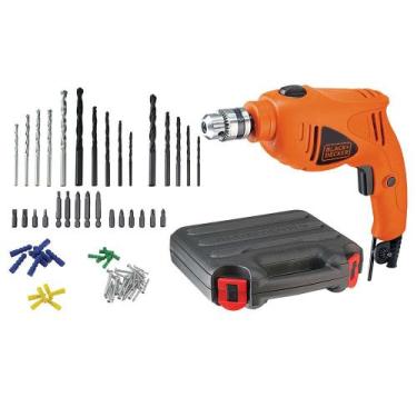 Imagem de Furadeira De Impacto 3/8 550W Com 75 Peças e Maleta Black+Decker 110V 