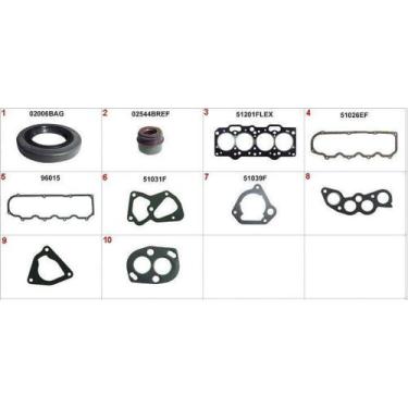 Imagem de Jogo juntas motor superior uno 1.0/1.3/1.5 8v 85-94 - SABO