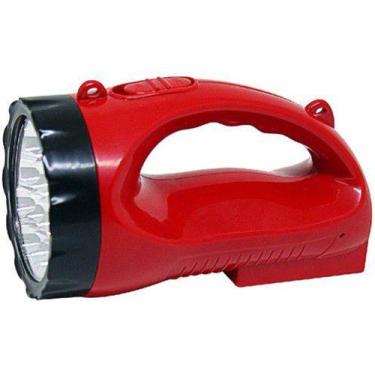 Imagem de Lanterna Holofote LED Recarregável Western - EL-1868, Vermelho e Preto