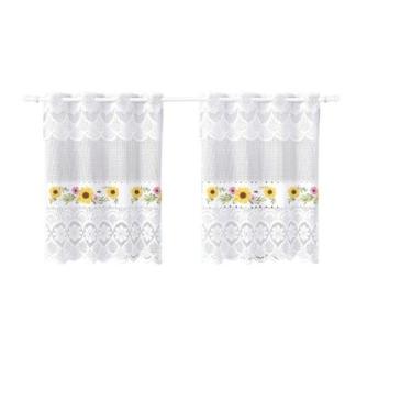 Imagem de Cortina Pia Bando Vitro Formosa Renda Cozinha 1,60X0,80X0,20 - Beija F