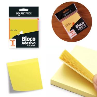 Imagem de Bloco De Notas Adesivo 76x76mm Recado Lembrete 100 Folhas - Jocar