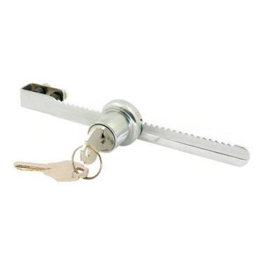 Imagem de Fechadura Para Vitrine Cromada Trava Jacaré 140mm - STARFER