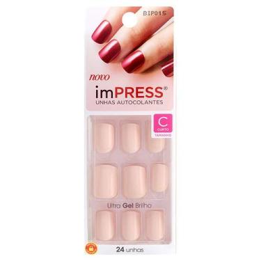 Imagem de Unhas Autocolantes ImPRESS - Color Curto Bubble Gum - Kiss NY, 1 Un