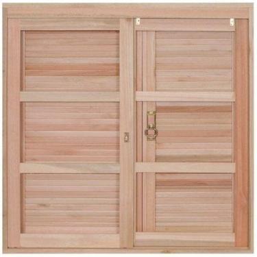 Imagem de Janela de Madeira Veneziana 100x150cm com Caixilho 12cm Ewk 210 Rondos