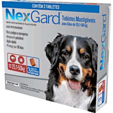 Imagem de NexGard 136 mg para Cães de 25,1 a 50 Kg - 3 Tabletes - Boehringer Ing