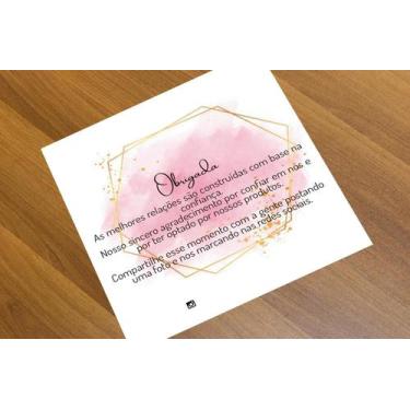 Imagem de Cartão agradecimento Cliente pela compra Rosa - pronta entrega - Teodo