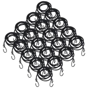 Imagem de Kit 20 Extensor Corda Elástico 2,0M Gancho de Ferro Amarrar Carga Baga