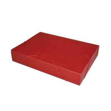 Imagem de Pasta Aba Elástica Plastica Oficio 55mm Vermelho C/10 un. - ACP