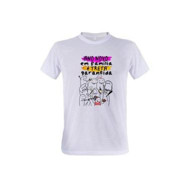 Imagem de 1 Camiseta Flork Ano Novo em Família É Treta Garantida - W3Artestampa,
