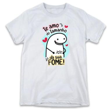 Imagem de 1 Camiseta Dia dos Namorados Flork Te Amo do Tamanho da sua Fome - W3a