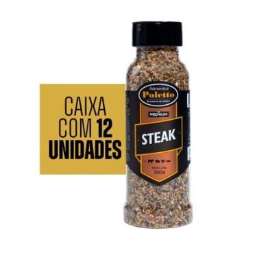 Imagem de 12unid  Sal de Parrilla Steak Poletto - Tempero para churrasco 200g