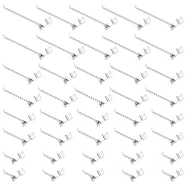 Imagem de Waltool Conjunto de 40 peças de ganchos de painel de slatwall, organizador de quadro de metal para pendurar na parede, ganchos para pendurar na parede, loja, varejo, conjunto sortido
