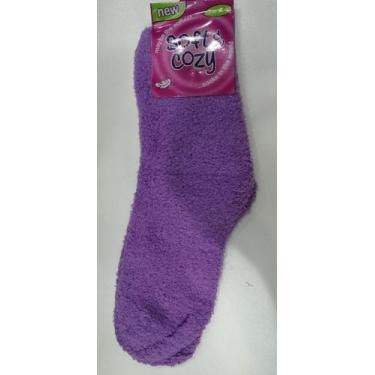Imagem de Meia Pelúcia feminino Quente Inverno Felpuda Forrado lisa Proteção Fri