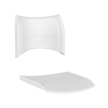 Imagem de Assento e encosto cadeira plástica iso - Frisokar, Branco