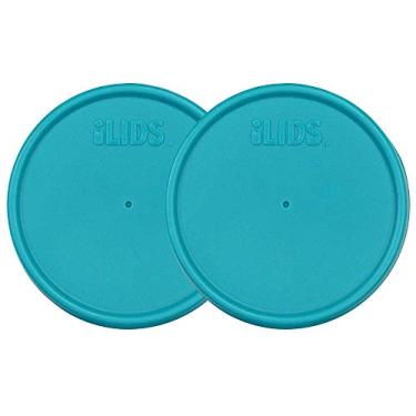Imagem de iLIDS – Tampa para armazenamento de pote Mason, boca ampla, azul água, pacote com 2