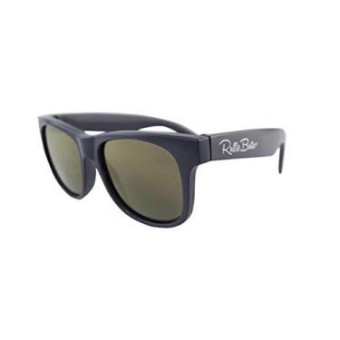 Imagem de RuffleButts Óculos de sol infantis com lentes de policarbonato resistentes a impactos com 100% de proteção UVA/UVB e armações flexíveis livres de BPA, Azul marino, 5-10 Years