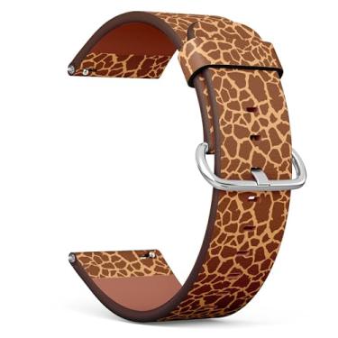 Imagem de THAZEE Pulseira para smartwatch Fossil Gen 5E 42 mm/6 42 mm, Fossil Venture Gen 4 HR/Gen 3 feminina e masculina, 18 mm (design de girafa, desenho engraçado)