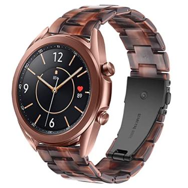 Imagem de DEALELE Pulseiras de substituição compatíveis com Samsung Galaxy Watch 7 / FE / 6/6 Classic / 5/5 Pro/4/4 Classic/3 de 41 mm, pulseira de substituição de resina colorida de 20 mm para Huawei GT3 de 42