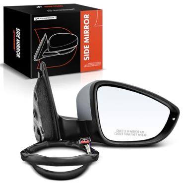 Imagem de A-Premium Espelho retrovisor elétrico lateral do passageiro - compatível com Volkswagen Jetta 2011-2018 - Espelho retrovisor externo externo dobrável manual aquecido com recall de memória de seta -