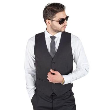 Imagem de Colete Social Masculino Qualidade Premium NERO, Preto, EXG